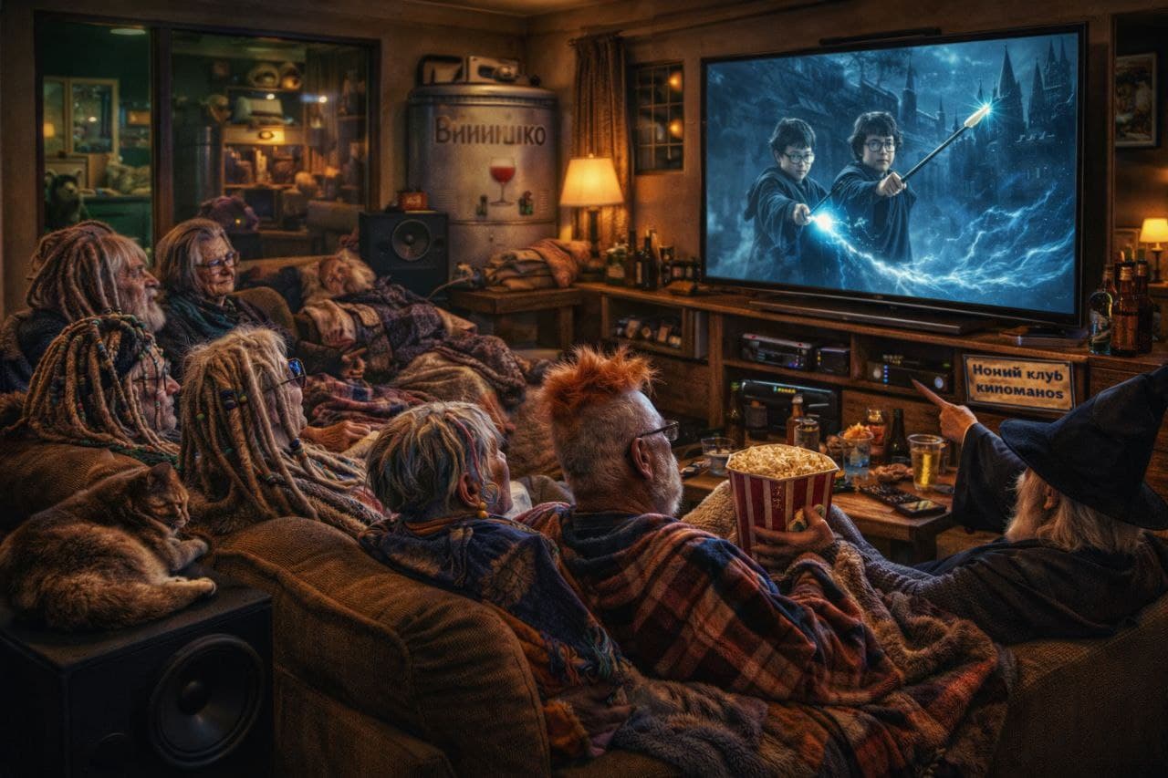 Теплый вечер сообщества внутри дома